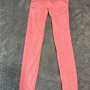 Pink Workout Pants. Ribbed Outer Design